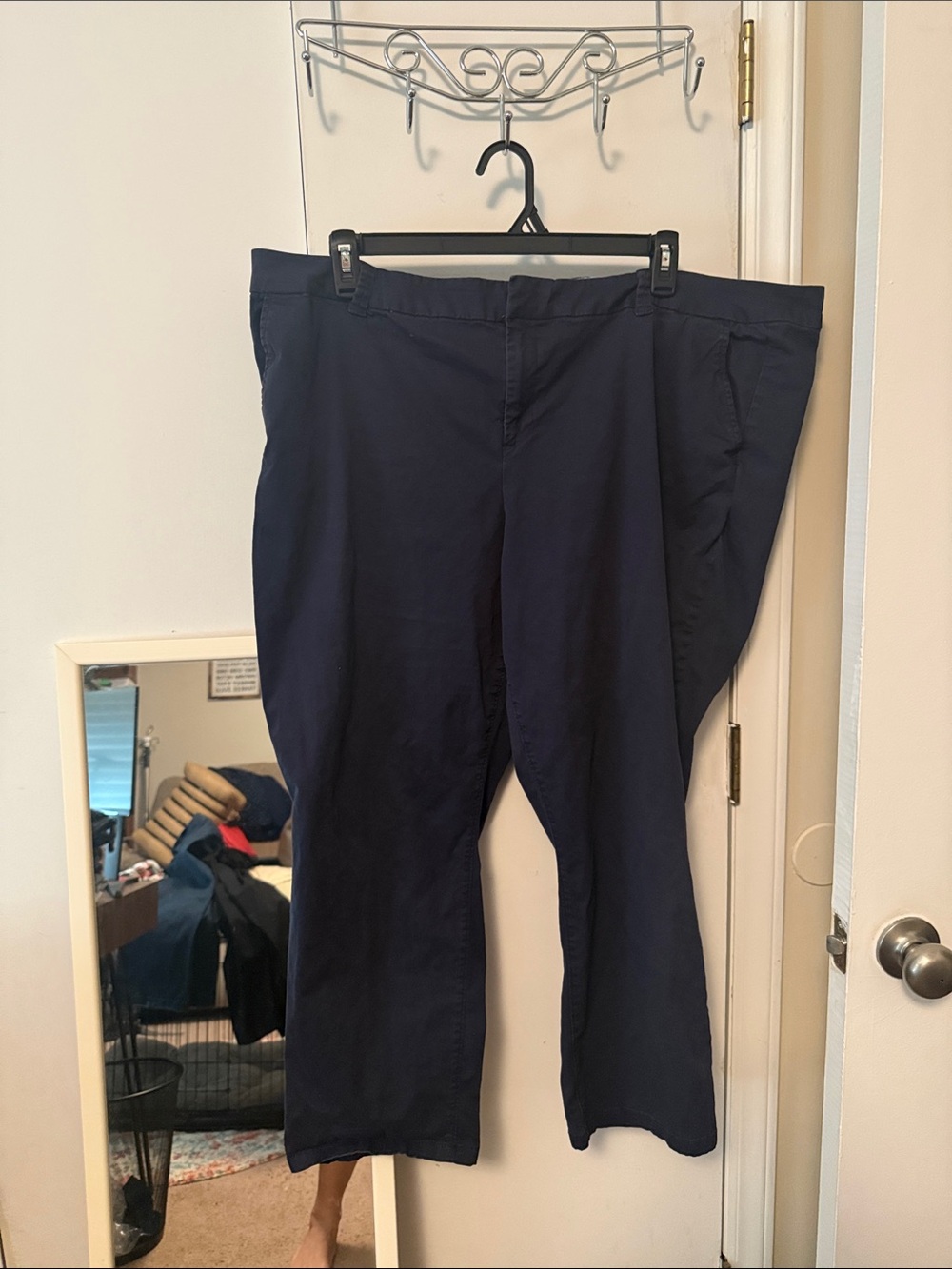 STYLUS Navy Women's Straight Leg Trousers
